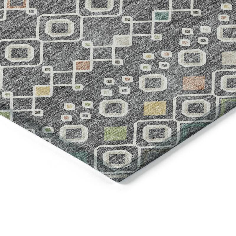 HomeRoots Geometric Modern Rectangle Outdoor Rug
