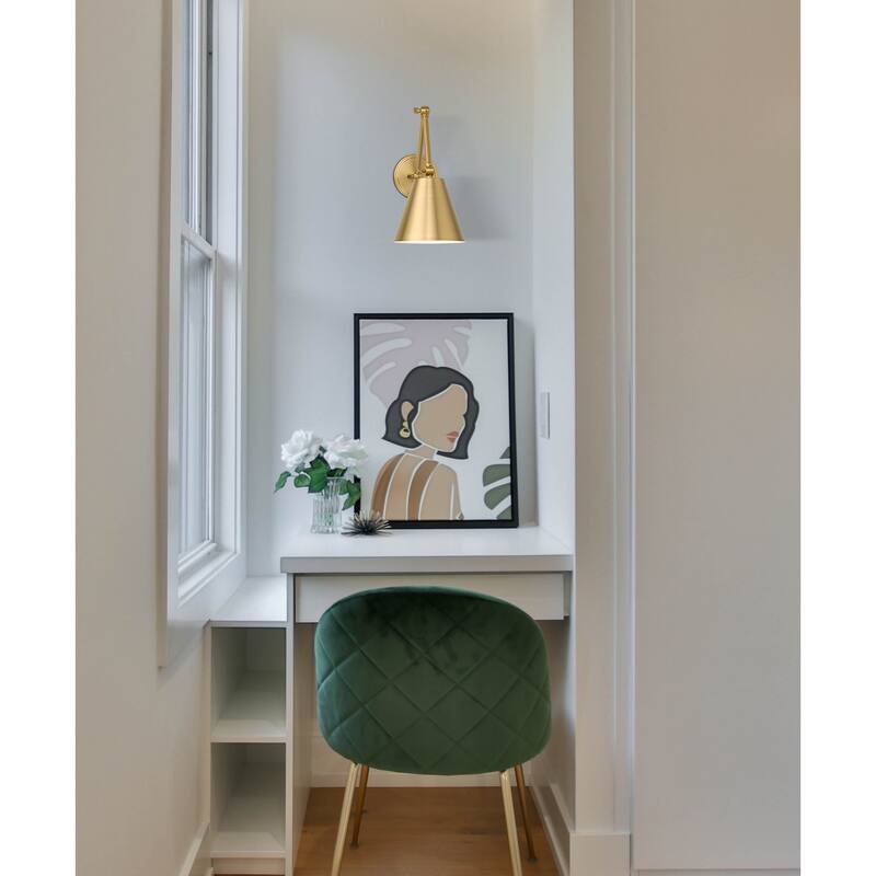 Regent by Z-Lite 1 Light Wall Sconce in Modern Gold with Modern Gold Steel Shade