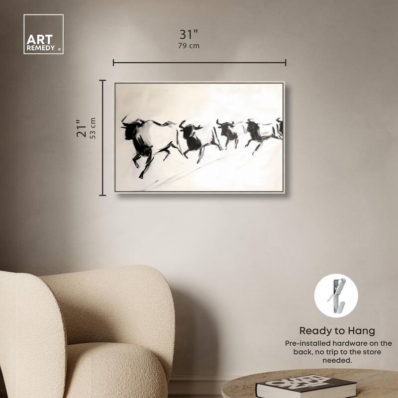 Bovine II Canvas by Art Remedy