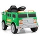 preview thumbnail 1 of 7, 12V Ride-On Car with Trash Bin and Parental Remote Control - 37" x 23" x 23" Green