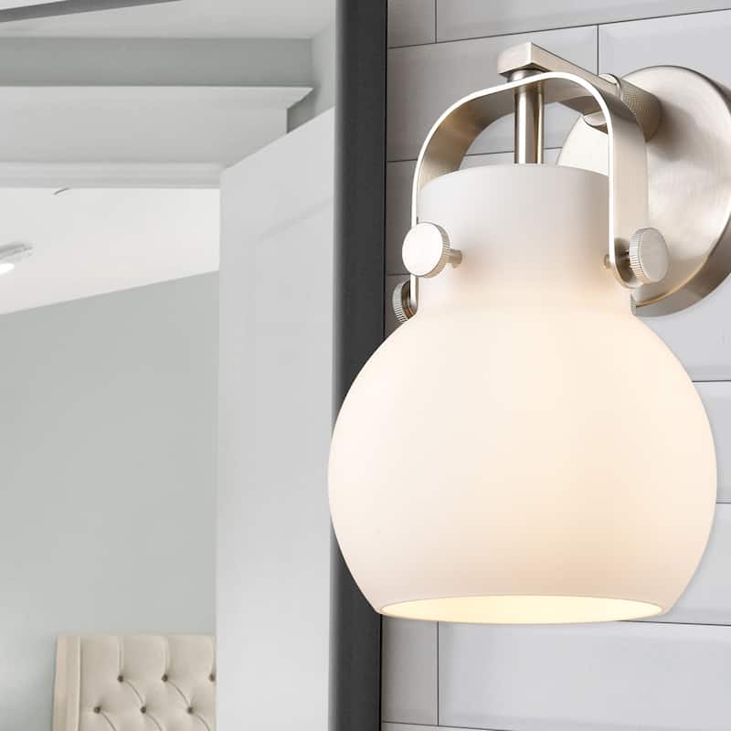 Innovations Lighting 423-1W-10-7 Pilaster II Sphere Sconce Pilaster II