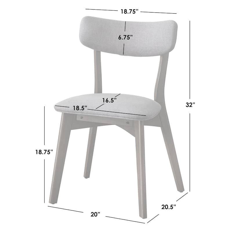 Lifestorey Cari Solid Wood Dining Chair (Set of 2)