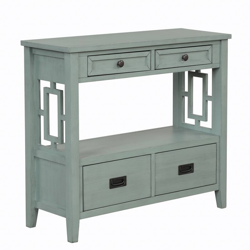 36-inch Modern Multifunctional Solid Pine Console Table