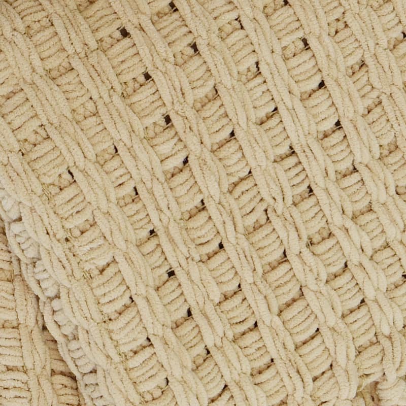Space Yarn Solid Color Knitted Throw Blanket