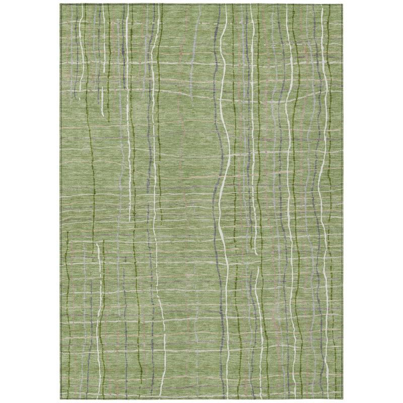 HomeRoots Striped Transitional Rectangle Outdoor Rug