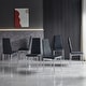 preview thumbnail 32 of 31, Grondin Modern Minimalist Style Upholstered Dining Chair Set with High Density Sponge Padded and Chrome Metal Legs Black Faux Leather  - Set of 6 - Set of 6