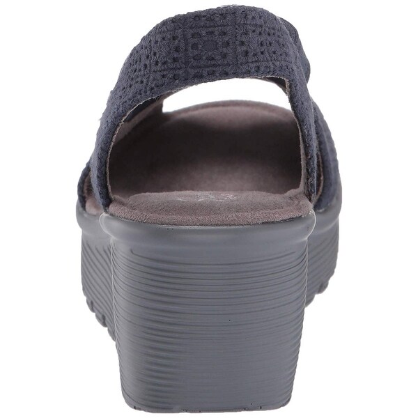 skechers peep toe slingback wedges