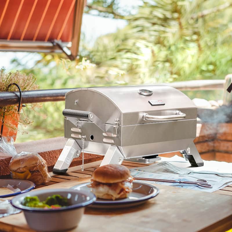 Royal Gourmet GT2001 Stainless Steel Portable Grill, Silver - N/A