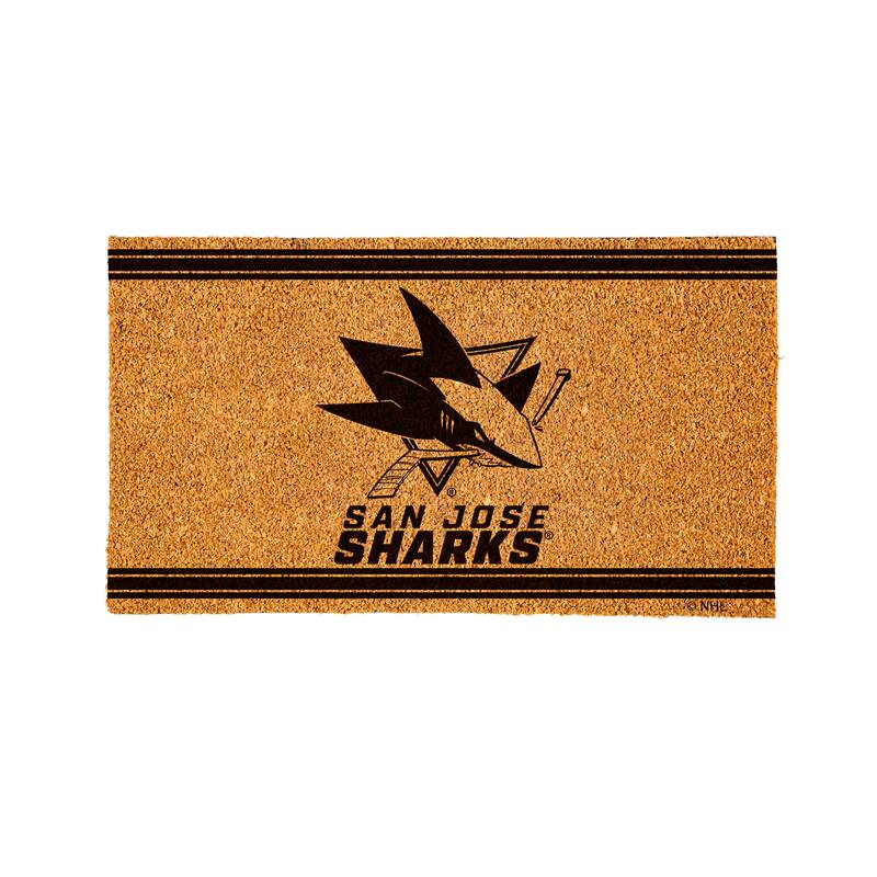 28 in. x 16 in. San Jose Sharks, Coir Mat