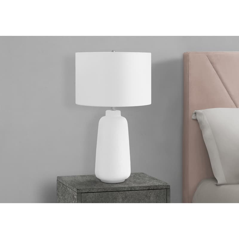 Lighting, 26"h, Table Lamp, Cream Ceramic, Ivory / Cream Shade, Modern