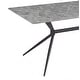 preview thumbnail 57 of 131, Elega Modern Sintered Stone Dining Table Modern Trestle Base Powder-Coated Steel Frame Kitchen Table - 47"-71"