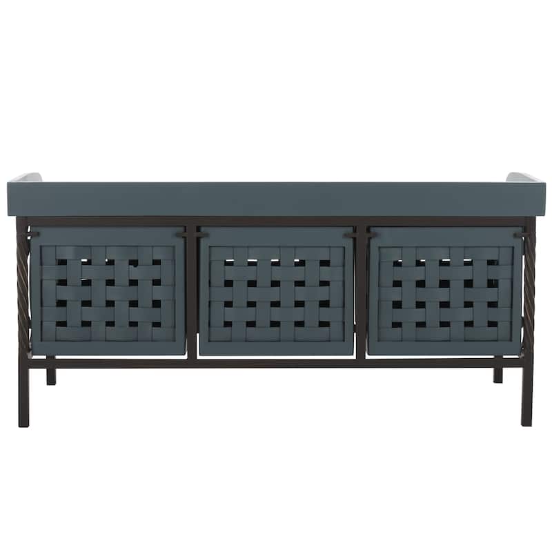 SAFAVIEH Toshie Honey Oak Storage Bench - 42.5" x 15.5" x 20" - 43Wx16Dx20H