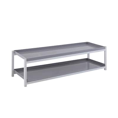 happimess Industrial Compact 10.75" 6-Pair 2-Tier Iron Shoe Rack