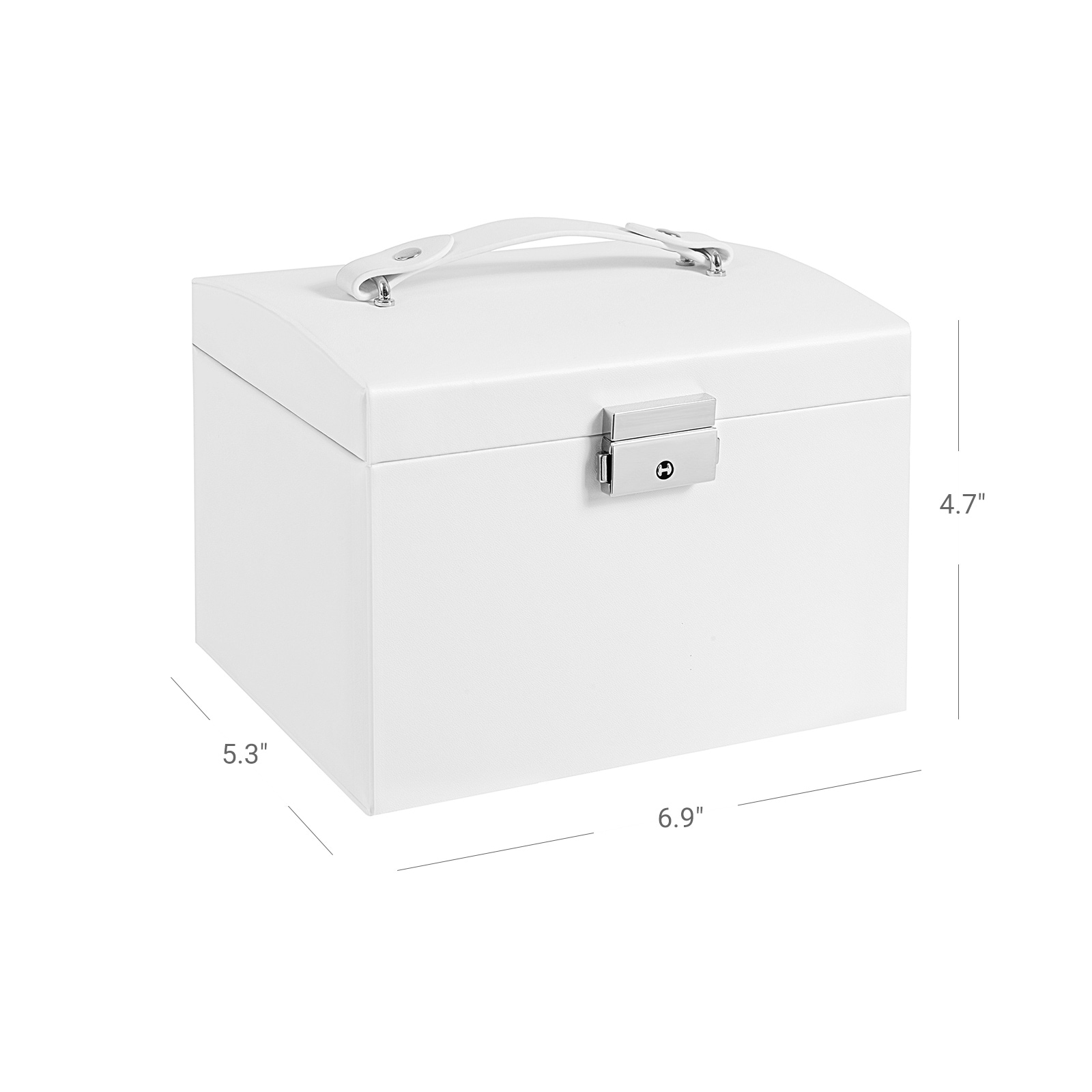 SONGMICS Jewelry Box Travel Jewelry Case Compact Jewelry Organizer with 2 Drawers Mirror Lockable with Keys On Sale Bed Bath Beyond 36683090
