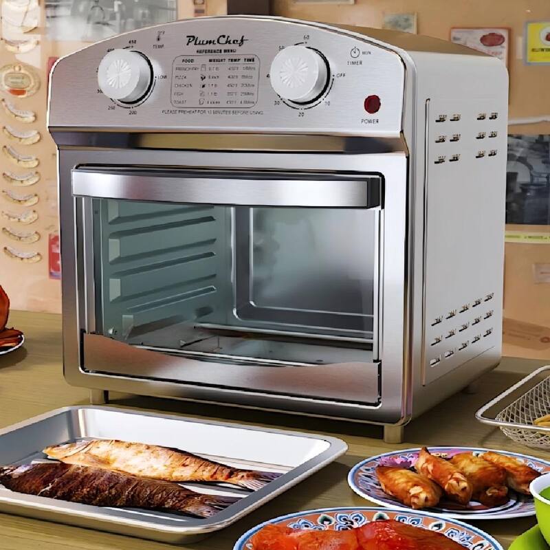 12.5 Quart 7-in-1 Convection Toaster Oven, 1500W, Stainless Steel, with 5 Pre-Set Menus