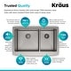 preview thumbnail 19 of 23, KRAUS Standart PRO Stainless Steel 36 in 2-Bowl Farmhouse Kitchen Sink