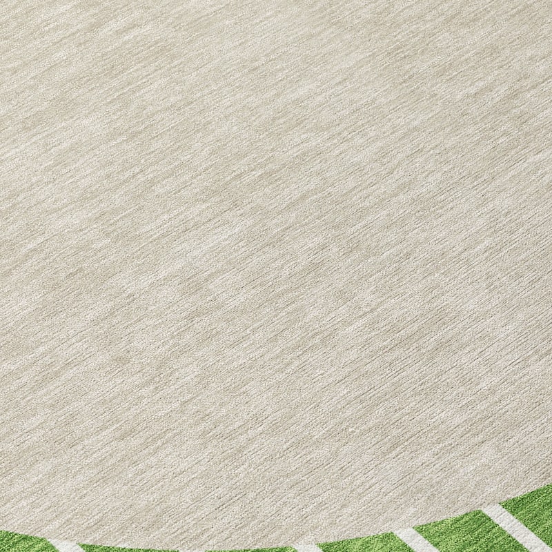 Machine Washable Indoor/ Outdoor Modern Sunrise Chantille Rug