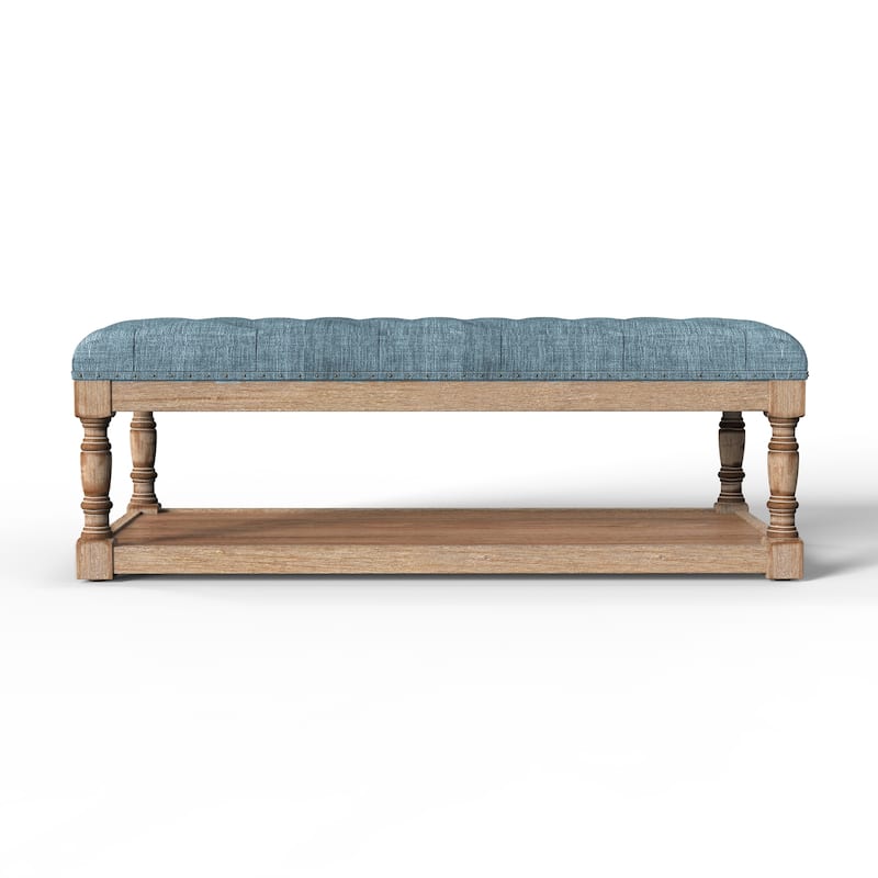 Tubbs 48-inch Tufted Cocktail Shelved Ottoman