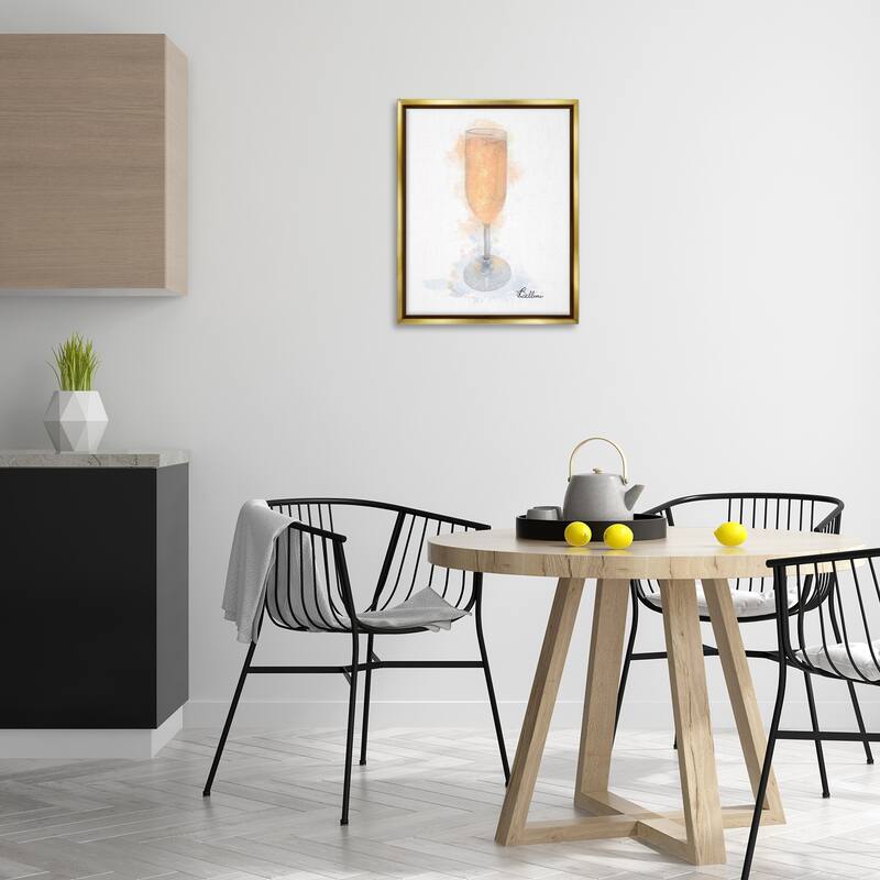 Stupell Gleaming Bellini Glass Framed Floater Canvas Wall Art Design By Matthew Piotrowicz