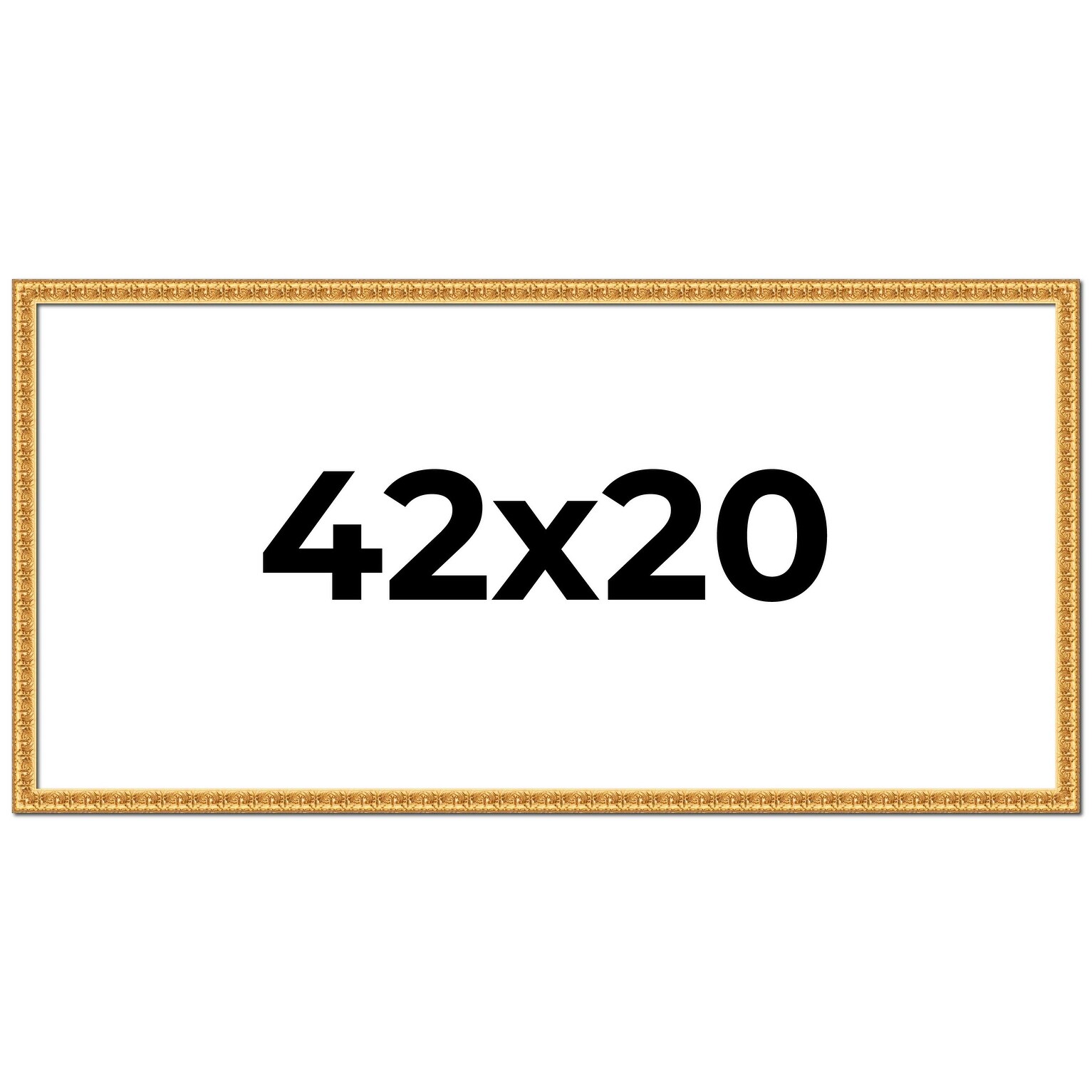 42x20 Frame Gold Real Wood Picture Frame Width 1 inches | Interior