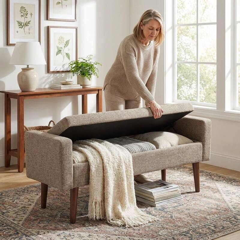 HomePop Fulton Storage Bench