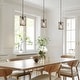 preview thumbnail 13 of 20, Modern Farmhouse Cylinder Pendant Light Wood Grain Island Light for Kitchen Island Dining Room
