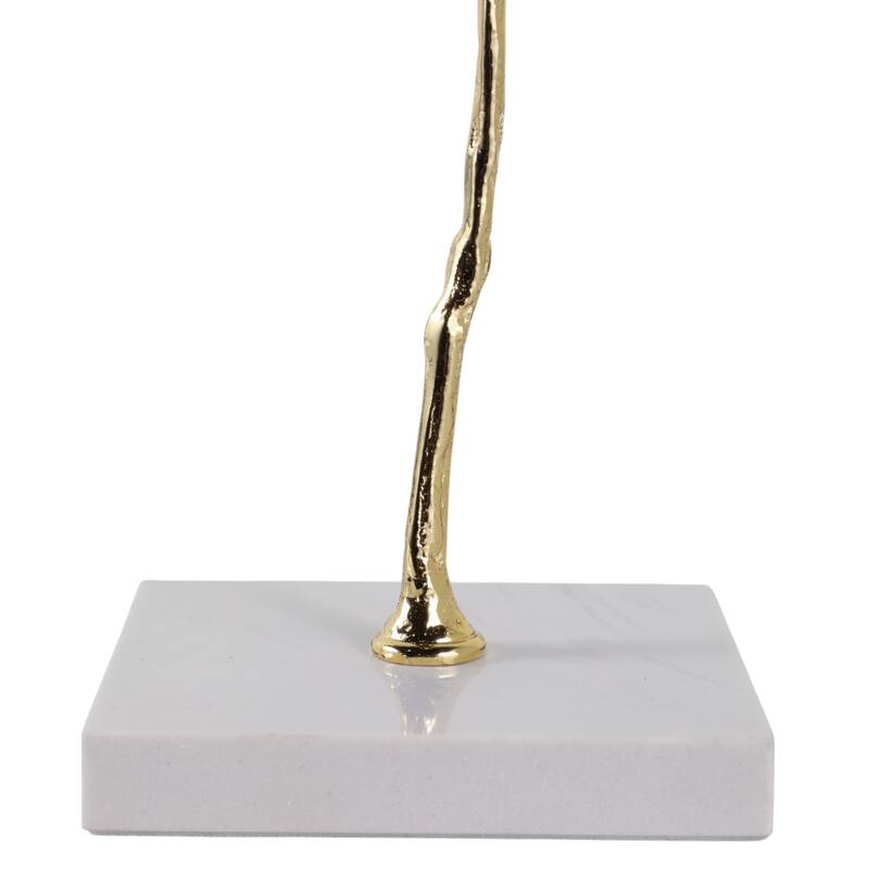 Metal Tree Sculpture on Marble Base Charming Living Room, Office, Home Decor