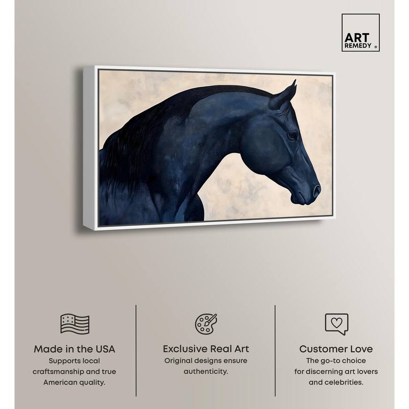 Blue Horse II Canvas by Art Remedy