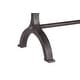 preview thumbnail 6 of 6, Dala Industrial Iron & Acacia Natural Edge Dining Bench, 56-inch