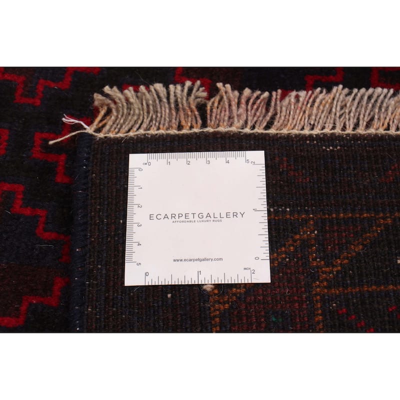 ECARPETGALLERY Hand-knotted Teimani Black, Red Wool Rug - 3'1 x 5'7