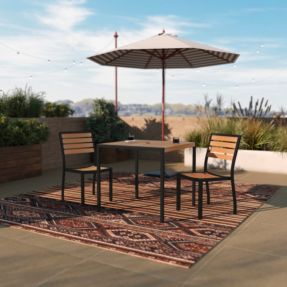 Faux teak outdoor furniture new arrivals