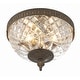 preview thumbnail 4 of 6, Crystorama 2 Light Crystal Flush Mount - 8"W x 8"H x 8"D