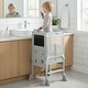 preview thumbnail 2 of 9, Gymax Foldable Toddler Step Stool w/Chalkboards 2-Step Stool