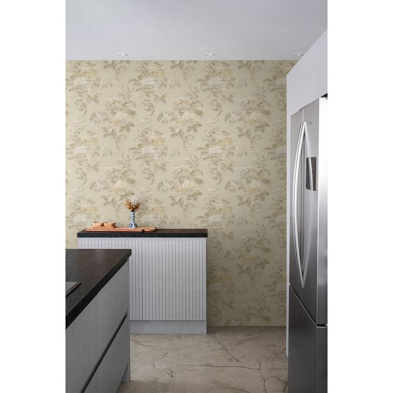 Seabrook Designs Corby Floral Unpasted Wallpaper