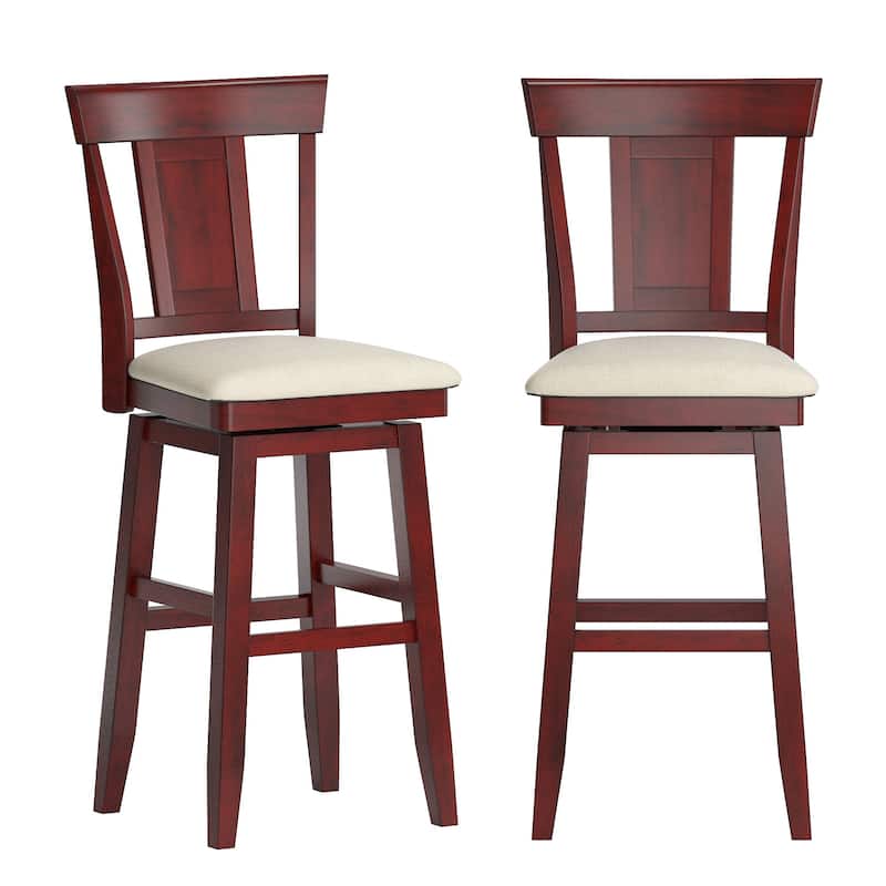 Ronda Panel Back Wood Swivel Chair