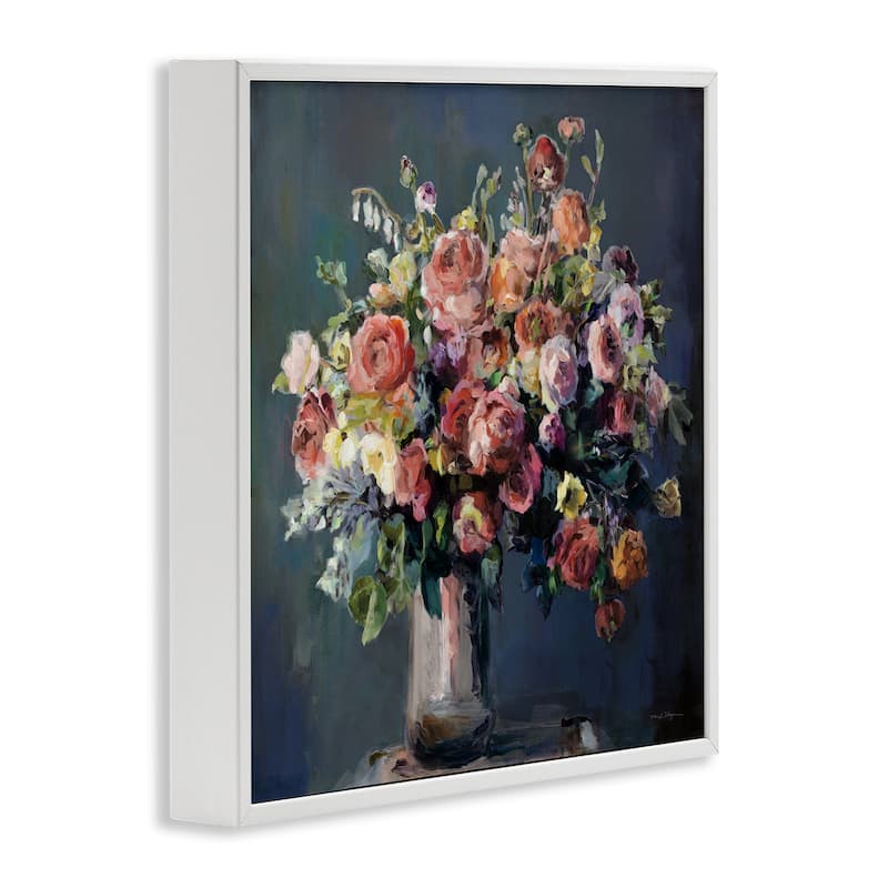 Stupell Abundant Dark Bouquet Framed Giclee Art Design By Marilyn Hageman
