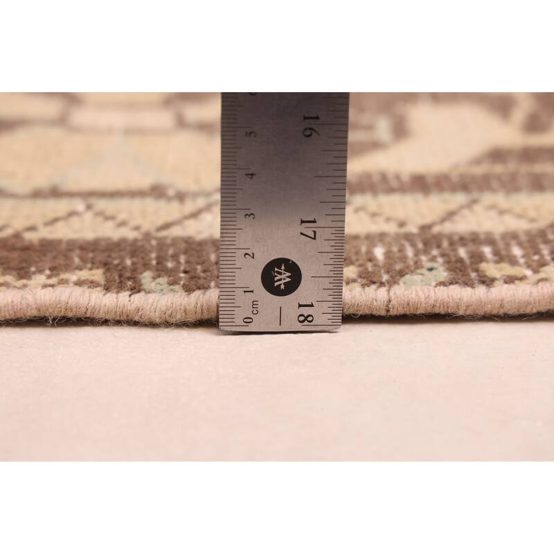 ECARPETGALLERY Hand-knotted Antalya Vintage Beige Wool Rug - 7'1 x 10'5