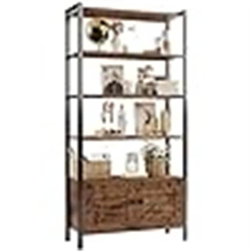 Industrial Bookshelf - 11.8"D x 27.6"W x 56.7"H
