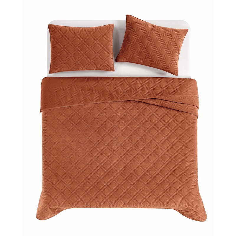 Brooklyn Loom Corduroy Pinsonic 3 Piece Quilt Set