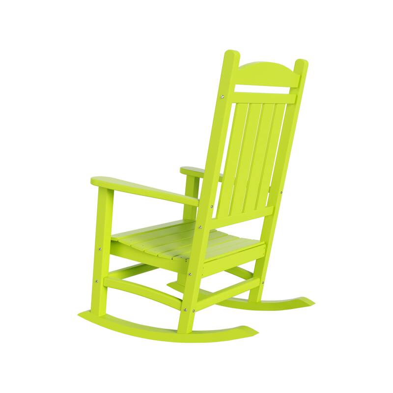 Laguna Hdpe All Weather Outdoor Patio Rocking Chairs With Side Table (3-Piece Set)