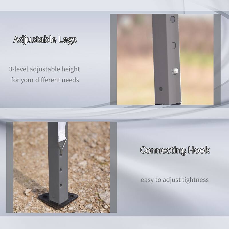 10' x 19.2' Heavy Duty Pop Up Canopy Tent with Carry Bag, Adjustable Height, UV & Water Resistant, Ideal for Outdoor Events