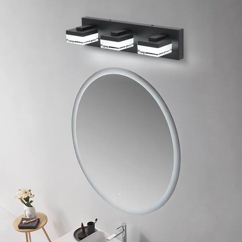 Modern LED Vanity Light, 3-Lights Wall Sconce for Bathroom and Mirror, Sleek Minimalist Design, Energy-Efficient