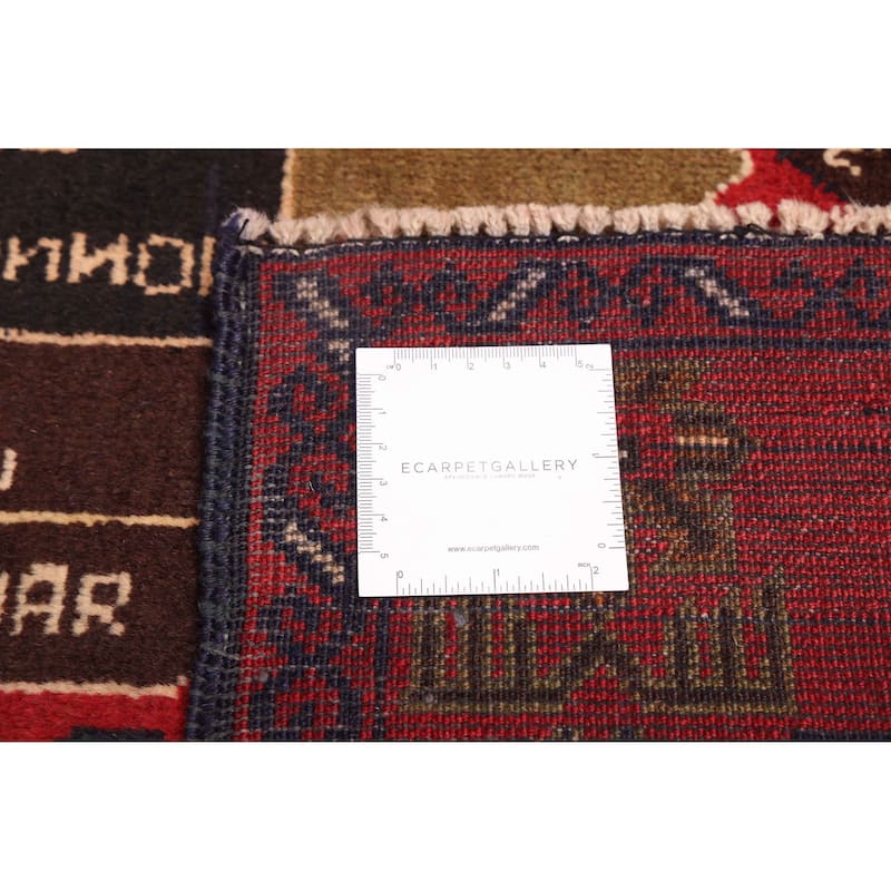 ECARPETGALLERY Hand-knotted Teimani Red Wool Rug - 3'7 x 6'4