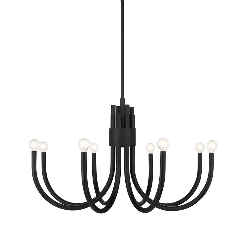 Savoy House 1-6680-8 Sorrento 8 Light 34" Wide Taper Candle Style - Matte Black