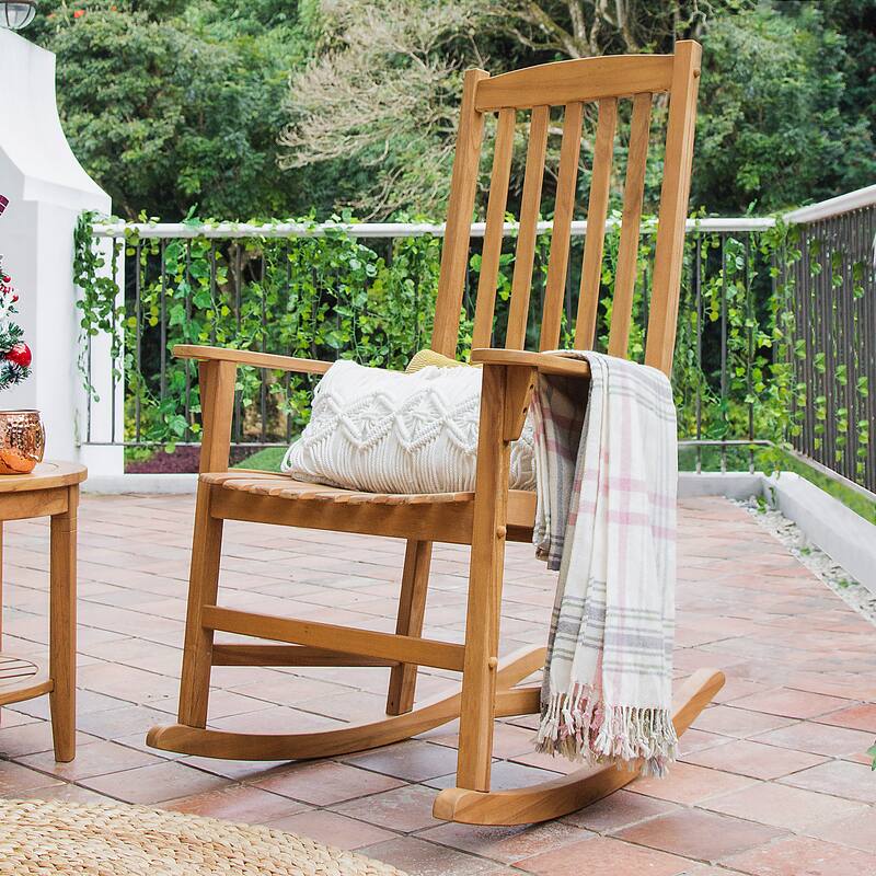 Cambridge Casual Alston 3-piece Teak Outdoor Rocking Chair Chat Set