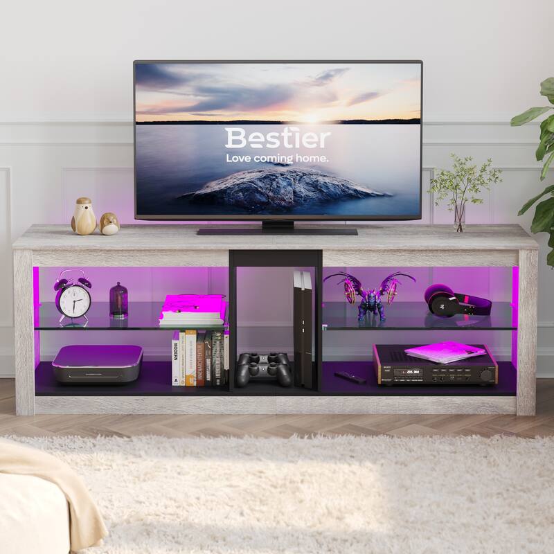 55 inch Entertainment Center LED TV Stand up to 65 Inch TVs for Living Room - 55 inches