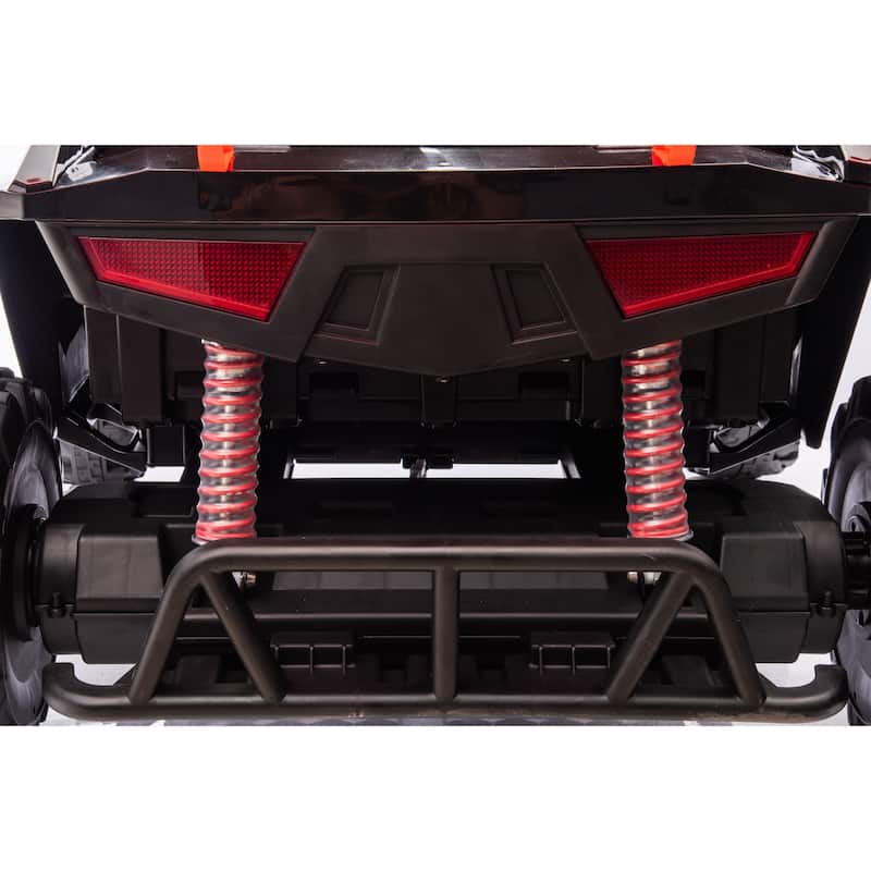 24V Kids Ride-On Car Electric Car with Police Lights, Toddler Vehicle Ride on Jeep with Parent Remote