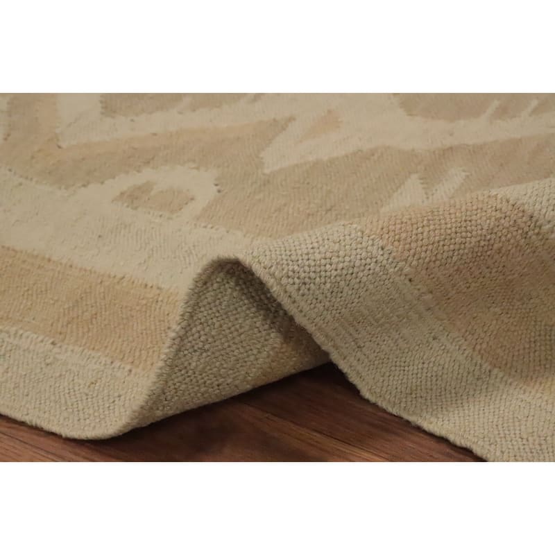Hand Woven Oriental 100% Wool Carpet Southwestern Tribal Brown Kilim Area Rug - 5' 10'' X 4' 0''