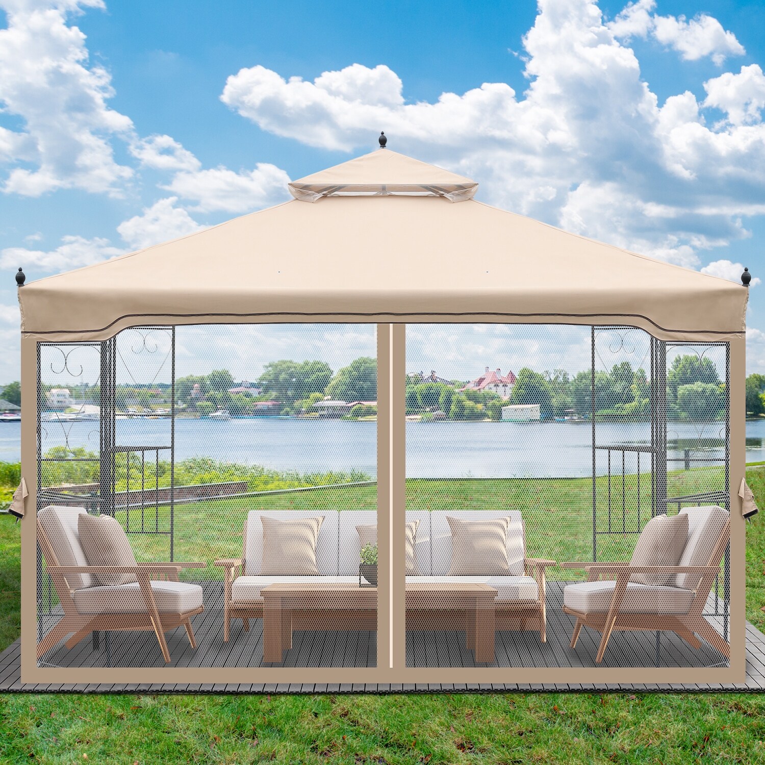 Patio Gazebo Metal Frame 