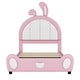 preview thumbnail 7 of 22, Twin Size Upholstered Platform Bed with Rabbit Shaped Headboard in Pink